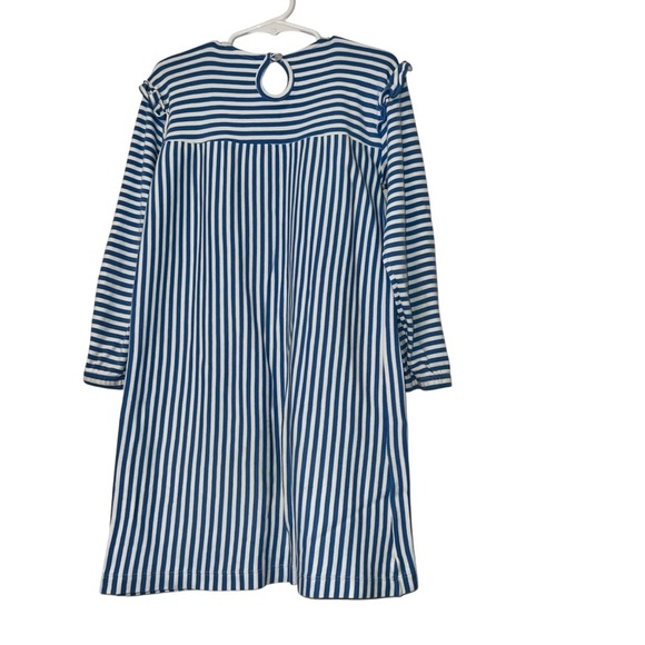 Bella Bliss Blue and White Striped Pima cotton dress red pocket sz 6 * play* - Picture 2 of 3